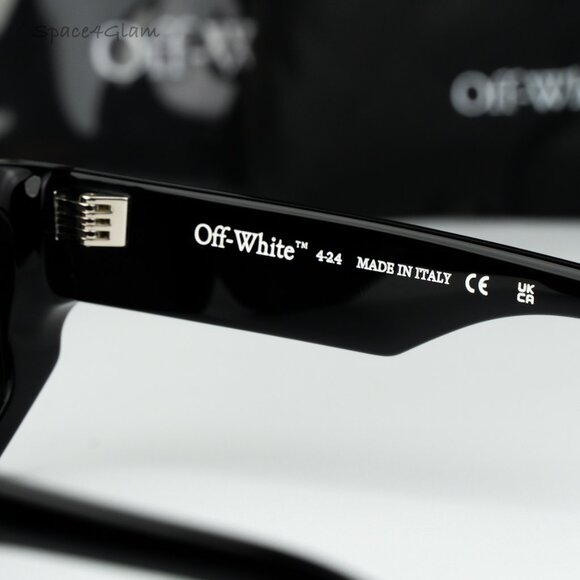 Off-White Women Sunglasses Black Grey Square OERI13F VANCOUVER 1007 BRAND NEW - Picture 7 of 11
